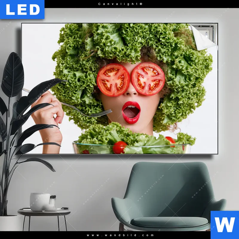 Canvalight® Leuchtbild | Salat Diva | Querformat
