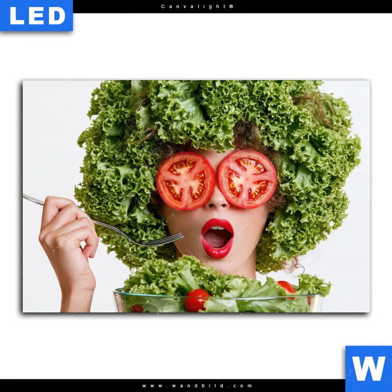 Canvalight® Leuchtbild | Salat Diva | Querformat