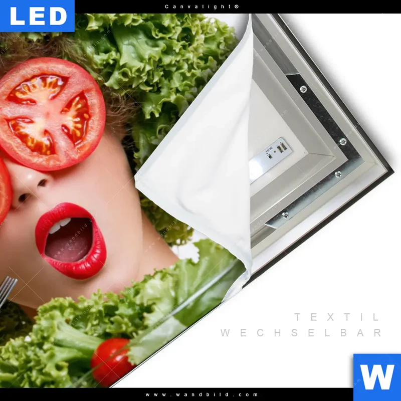 Canvalight® Leuchtbild | Salat Diva | Querformat