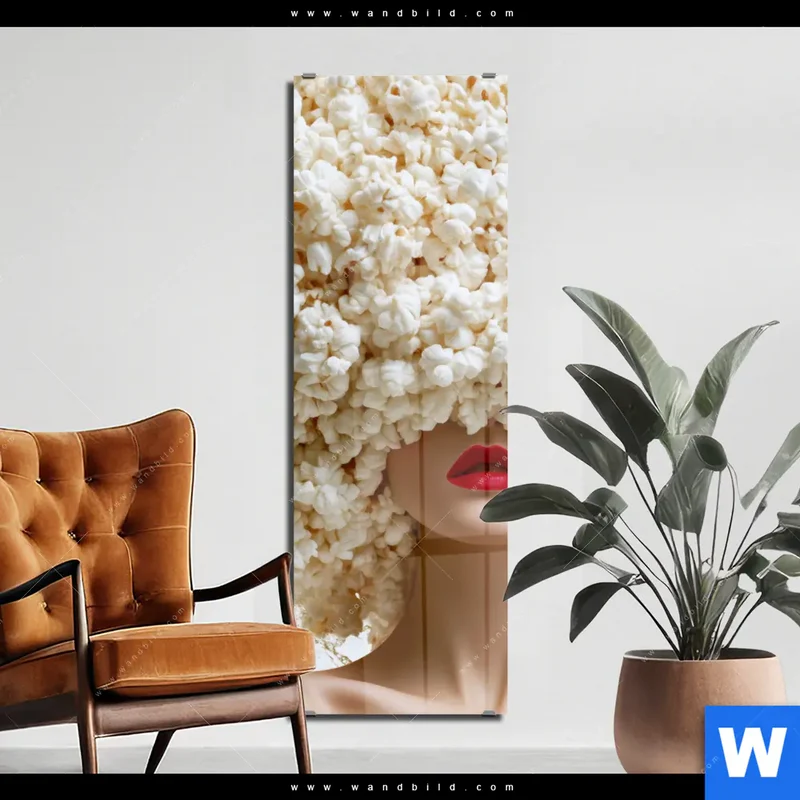 Acrylglasbild | Crazy Popcorn Hair | Schmal