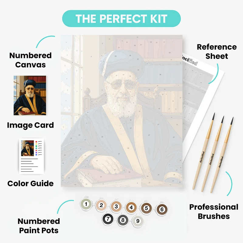 Rav Ovadia Yosef's Study - Paint by Numbers Kit