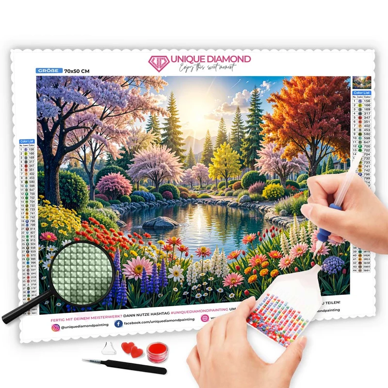 5D Diamond Painting - Zauberhafte Gartenidylle