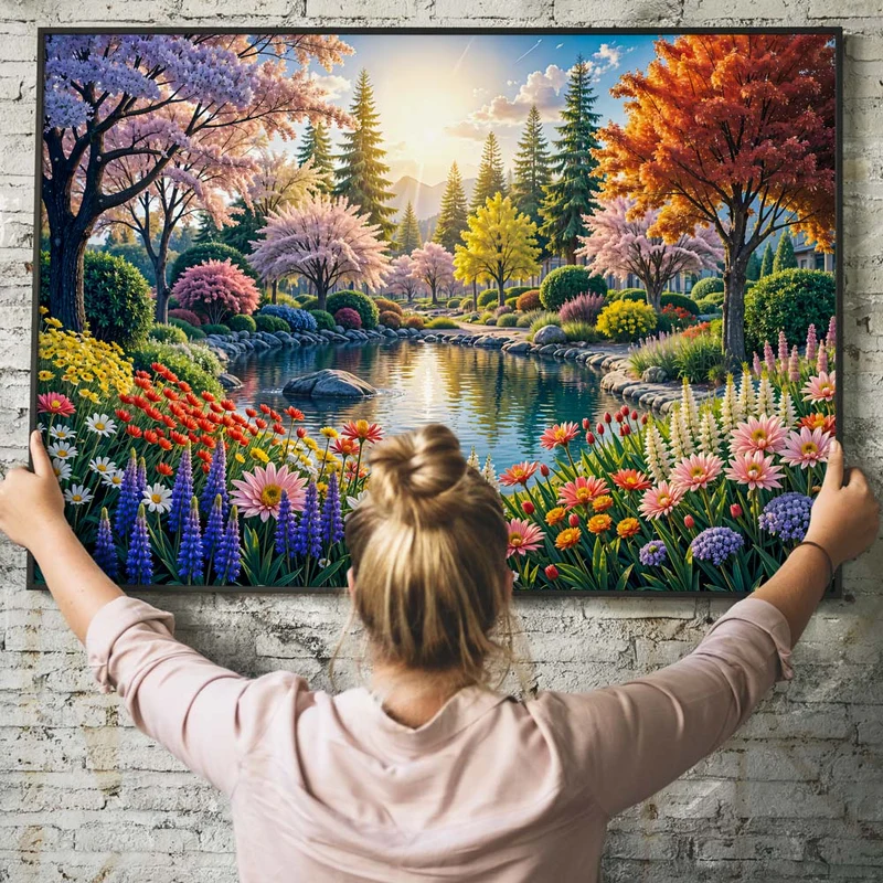 5D Diamond Painting - Zauberhafte Gartenidylle
