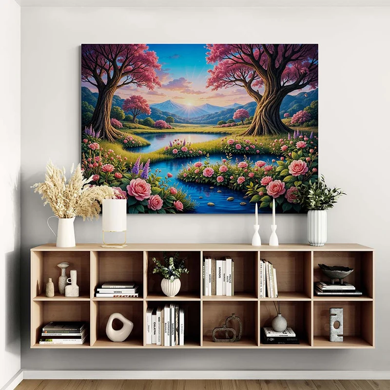 5D Diamond Painting – Blütenzauber am Morgen