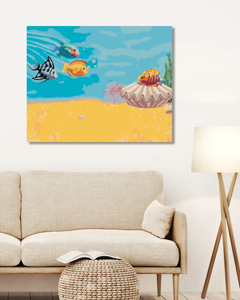 Diamond painting - FISCHE, DIE NACH EINEM FREUND RUFEN (SUE ELLEN BROWN)