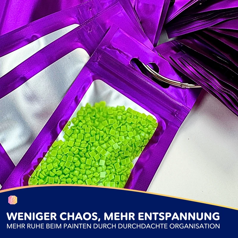 Diamond Painting Druckverschlussbeutel für Steinchen