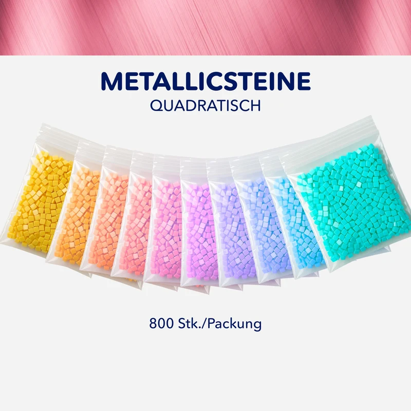 Diamond Painting Metallicsteine Quadratisch (800Stk.)