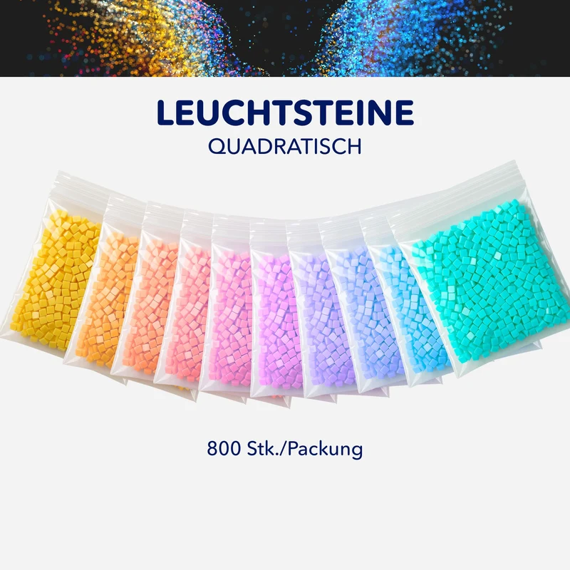 Diamond Painting Leuchtsteine Quadratisch (800Stk.)