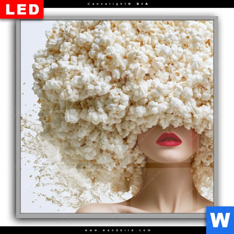 Leuchtbild Acrylglas Canvalight® DIA | Crazy Popcorn Hair | Quadrat