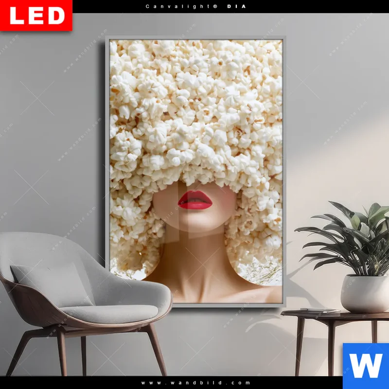 Wechselmotiv Acrylglas Canvalight® DIA | Crazy Popcorn Hair | Hochformat