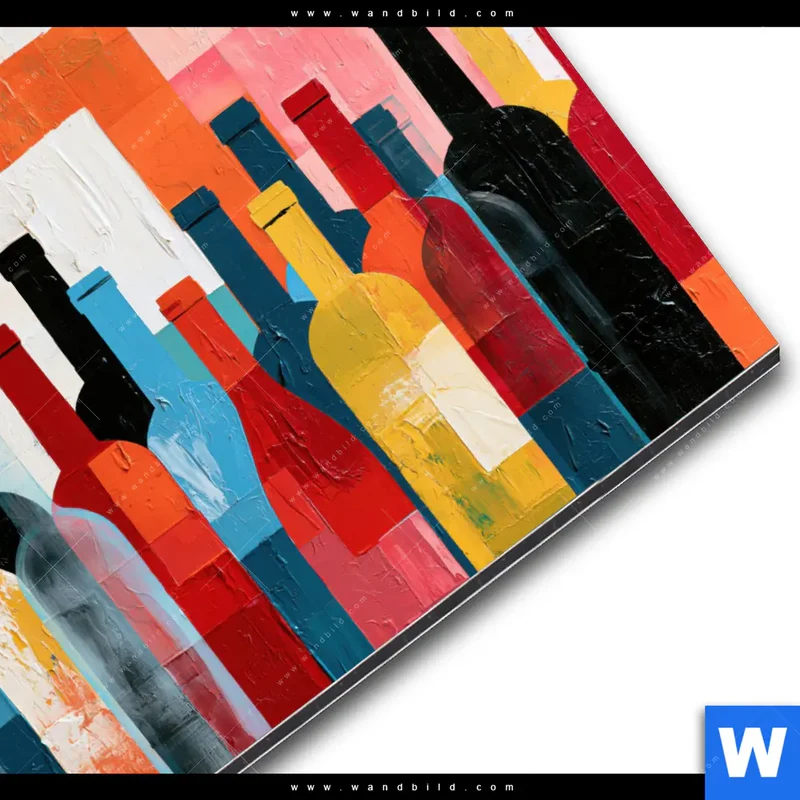 Alu-Dibond Bild | Bunte Weinvielfalt | Rund