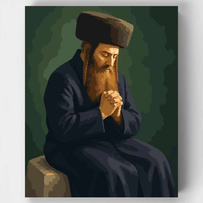 Rabbi Nachman in Prayer - Paint by Numbers Kit