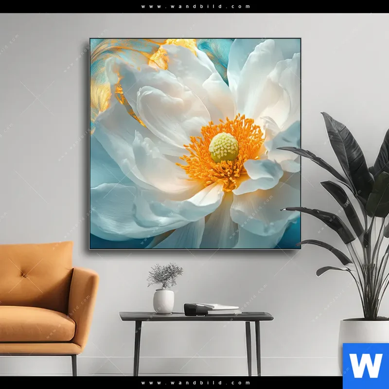 Wechselmotiv | Blüte im goldenen Licht | Quadrat