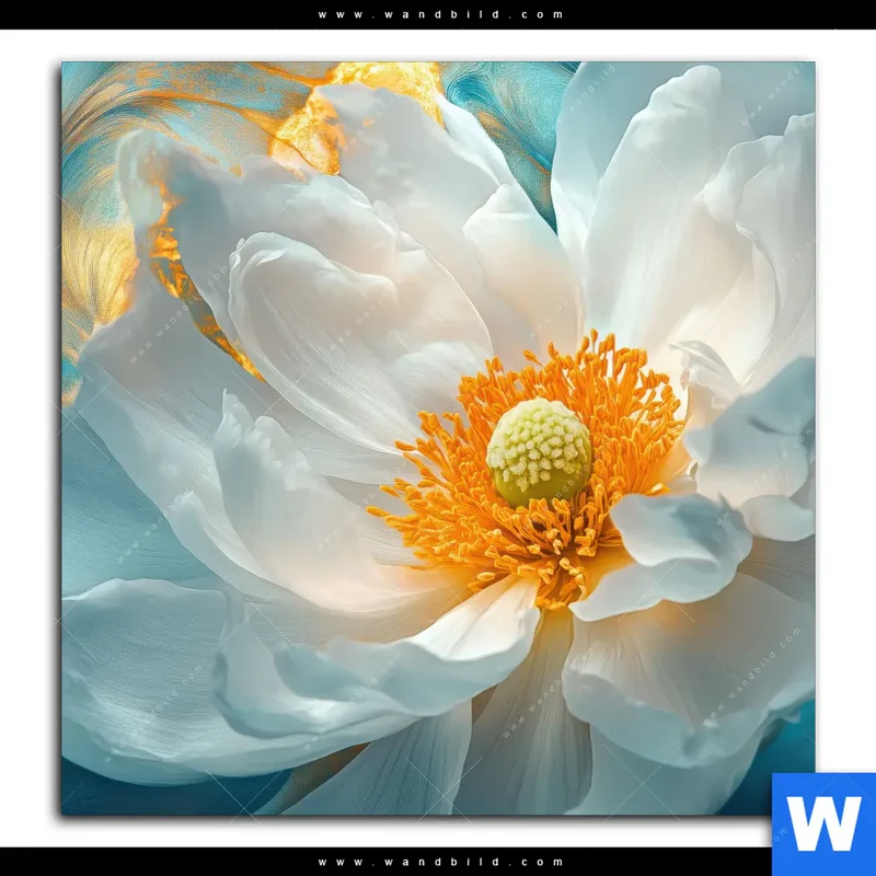 Wechselmotiv | Blüte im goldenen Licht | Quadrat