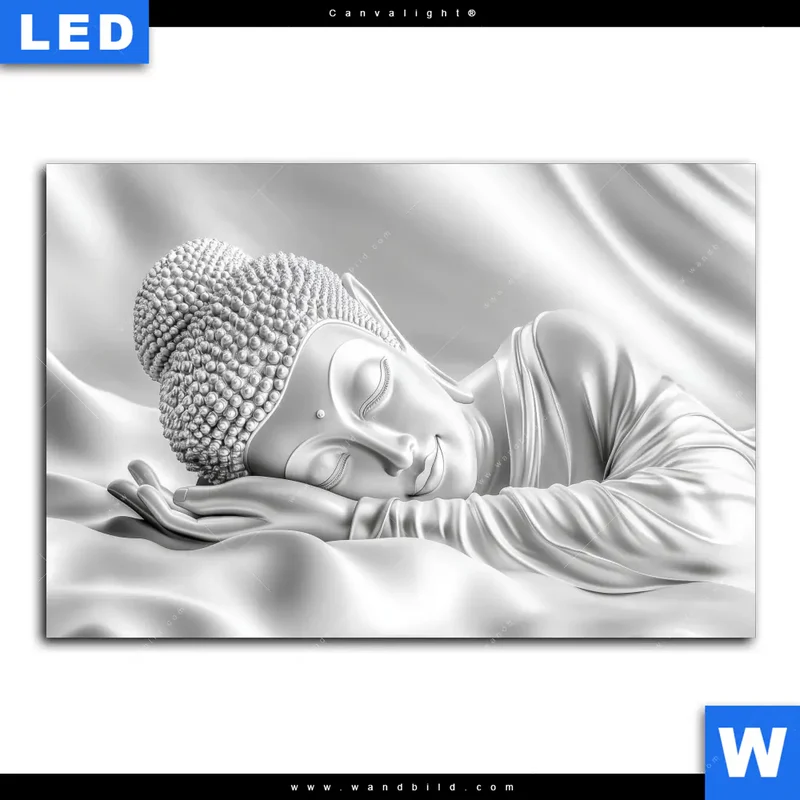 Canvalight® Leuchtbild | Buddha - Stille des Erwachens | Querformat