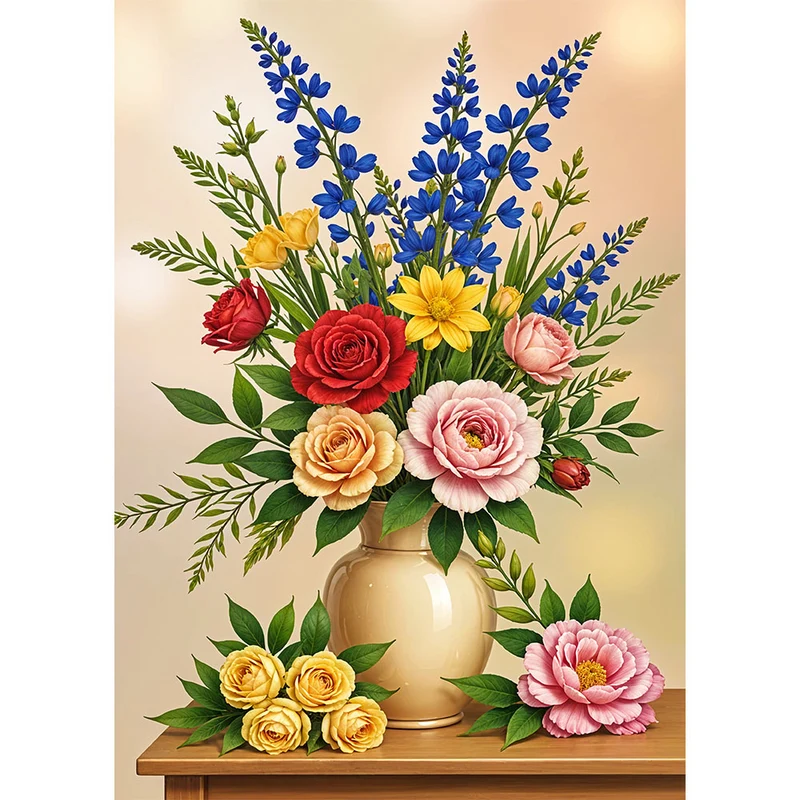 5D Diamond Painting – Wunderschöner Blumenstrauß