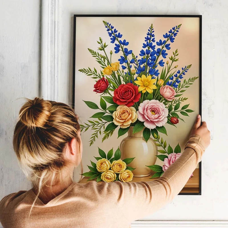 5D Diamond Painting – Wunderschöner Blumenstrauß