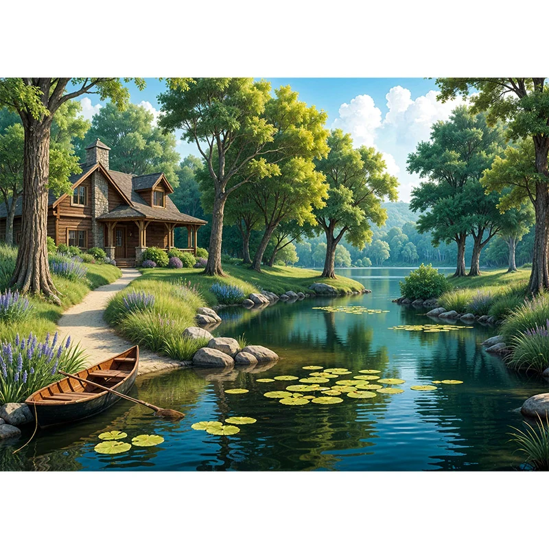 5D Diamond Painting – Sommeridyll am Seerand