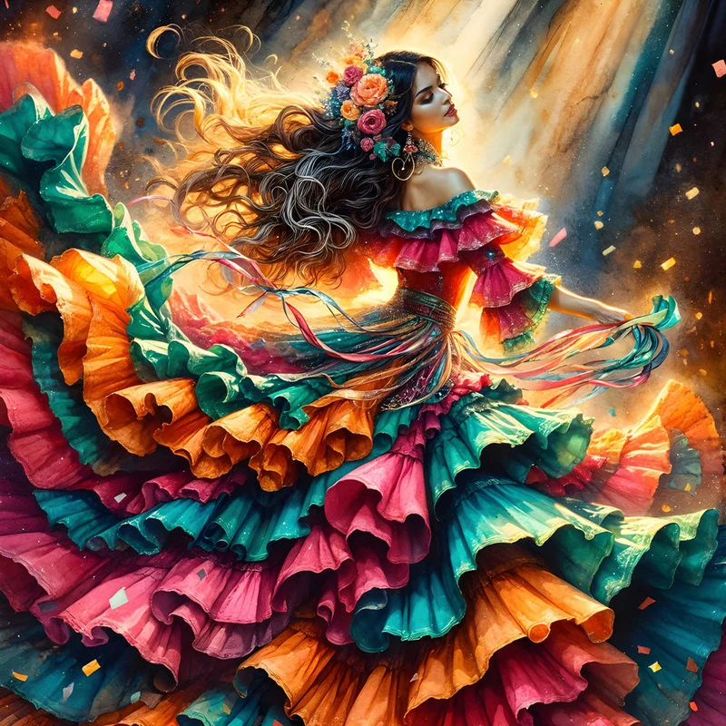 5D Diamond Painting – Tanz der Farben