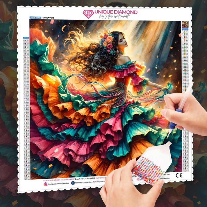 5D Diamond Painting – Tanz der Farben
