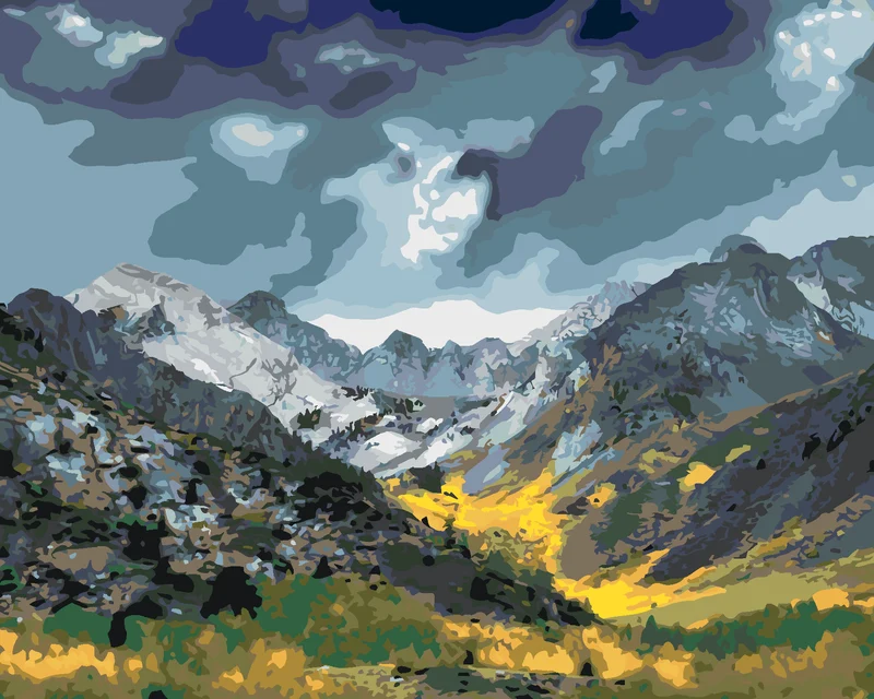 Diamond painting - WOLKEN ÜBER DEN BERGEN (DENNIS FRATES)