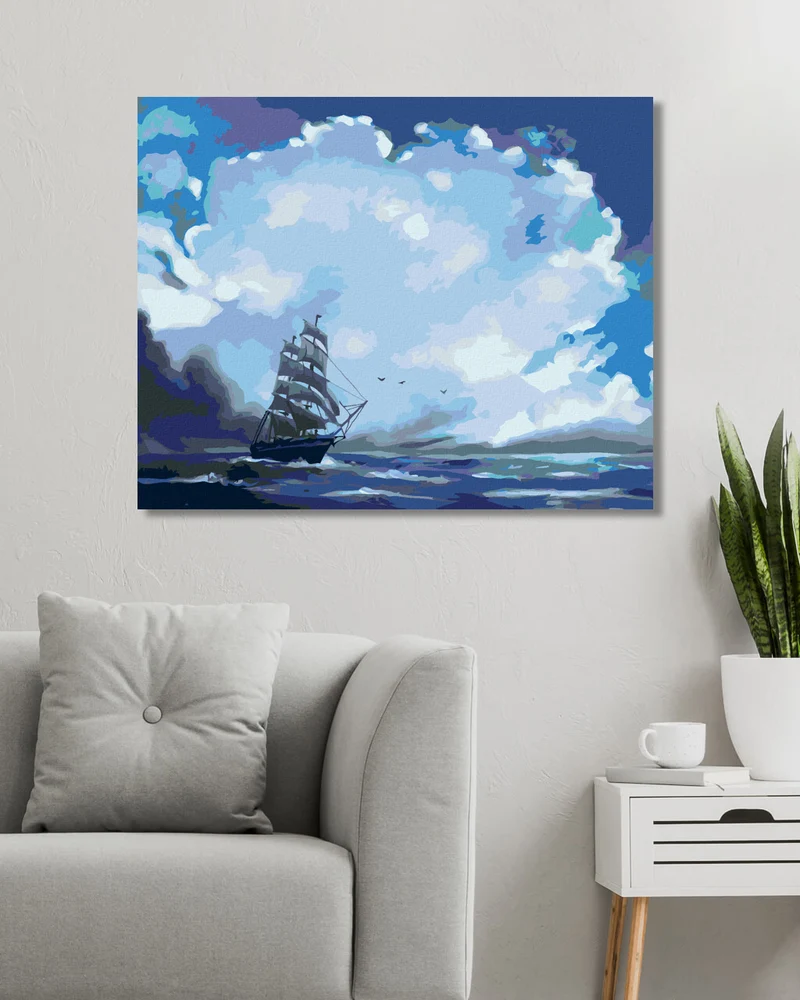 Diamond painting - WOLKEN UND SEGELSCHIFFE (D. RUSTY RUST)