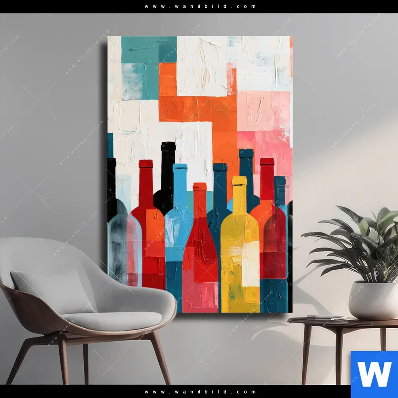 Leinwandbild | Bunte Weinvielfalt | Hochformat