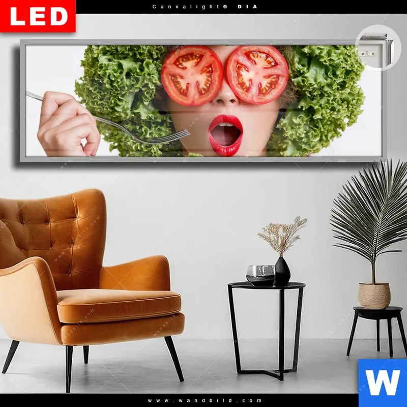 Leuchtbild Acrylglas Canvalight® DIA | Salat Diva | Panorama