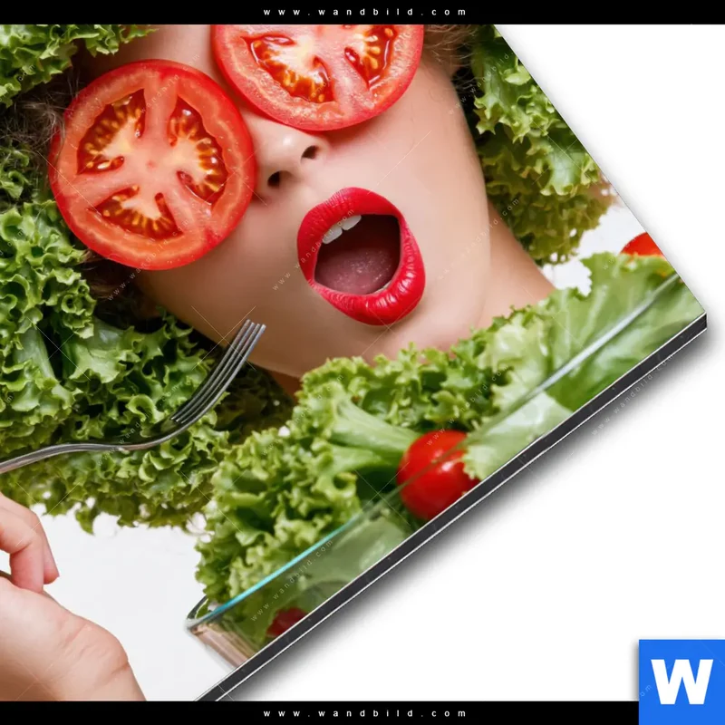Alu-Dibond Bild | Salat Diva | Rund