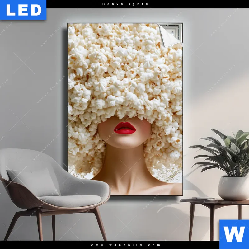 Canvalight® Leuchtbild | Crazy Popcorn Hair | Hochformat