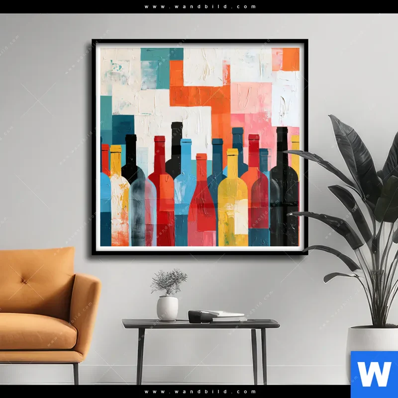 Poster | Bunte Weinvielfalt | Quadrat