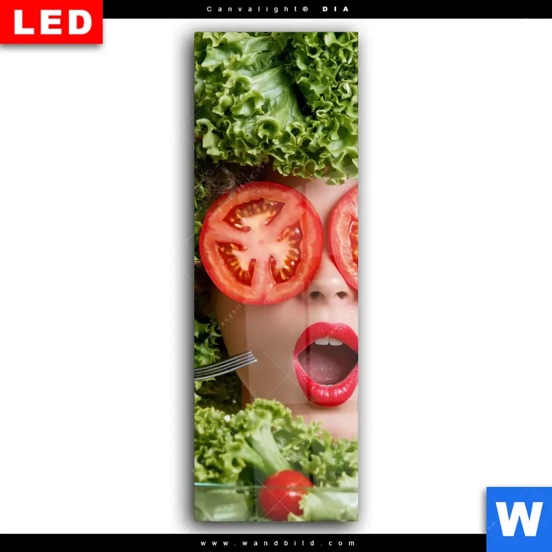 Wechselmotiv Acrylglas Canvalight® DIA | Salat Diva | Schmal