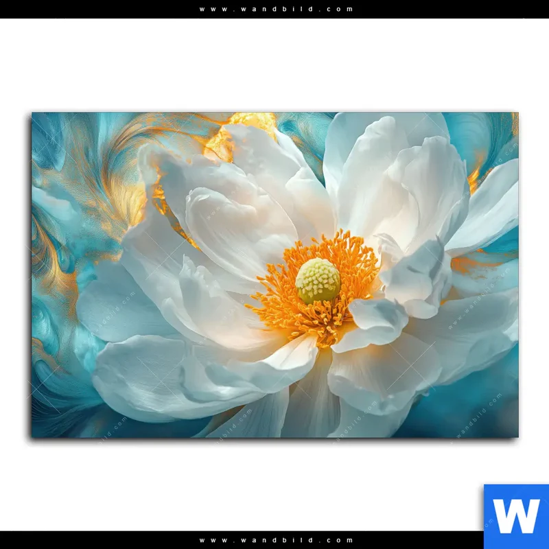 Poster | Blüte im goldenen Licht | Querformat