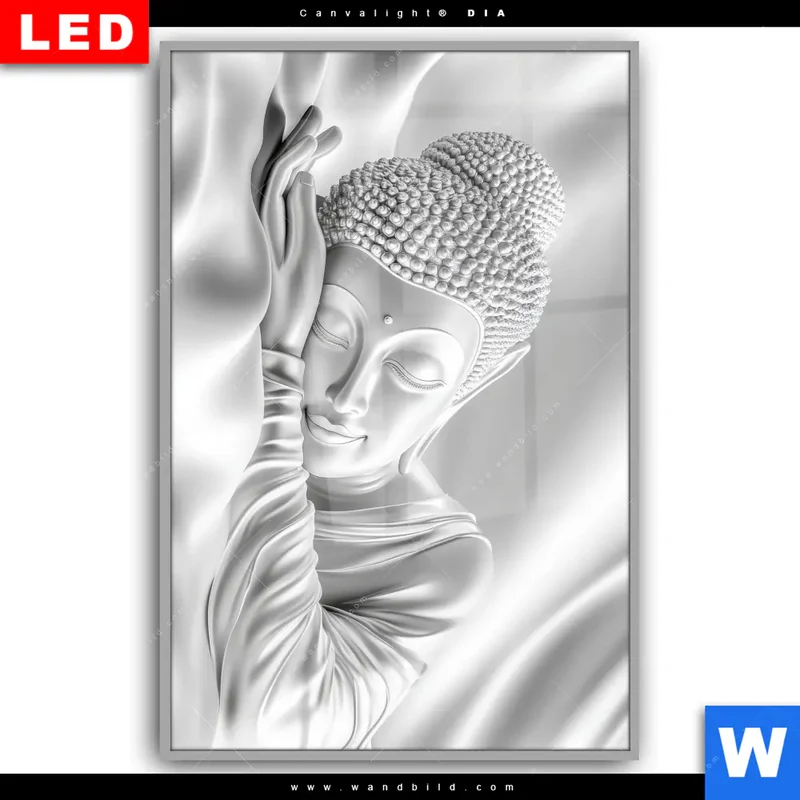 Leuchtbild Acrylglas Canvalight® DIA | Buddha - Stille des Erwachens | Hochformat
