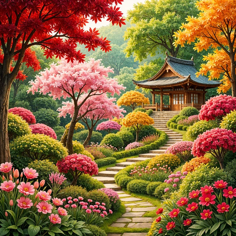 5D Diamond Painting - Garten der Ruhe