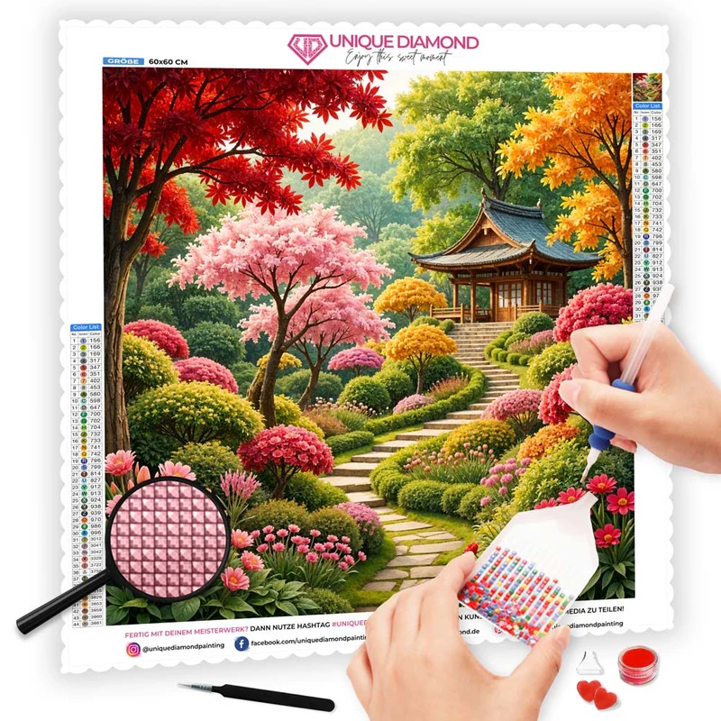 5D Diamond Painting - Garten der Ruhe