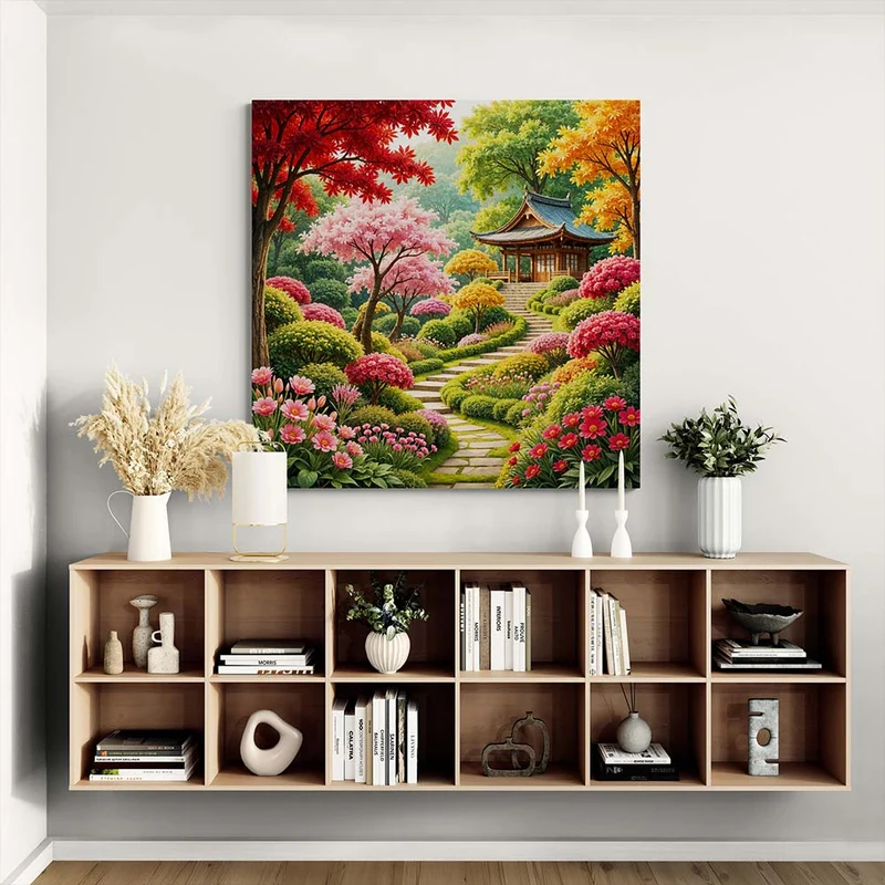 5D Diamond Painting - Garten der Ruhe