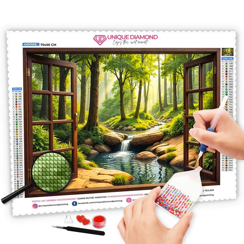 5D Diamond Painting – Fenster zur Natur