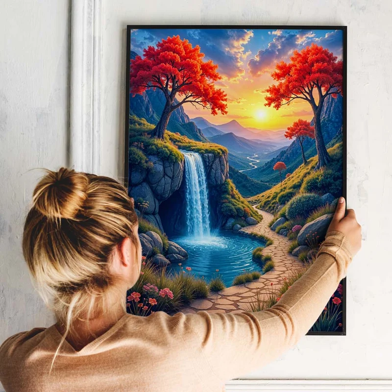 5D Diamond Painting – Pfad der Abendsonne
