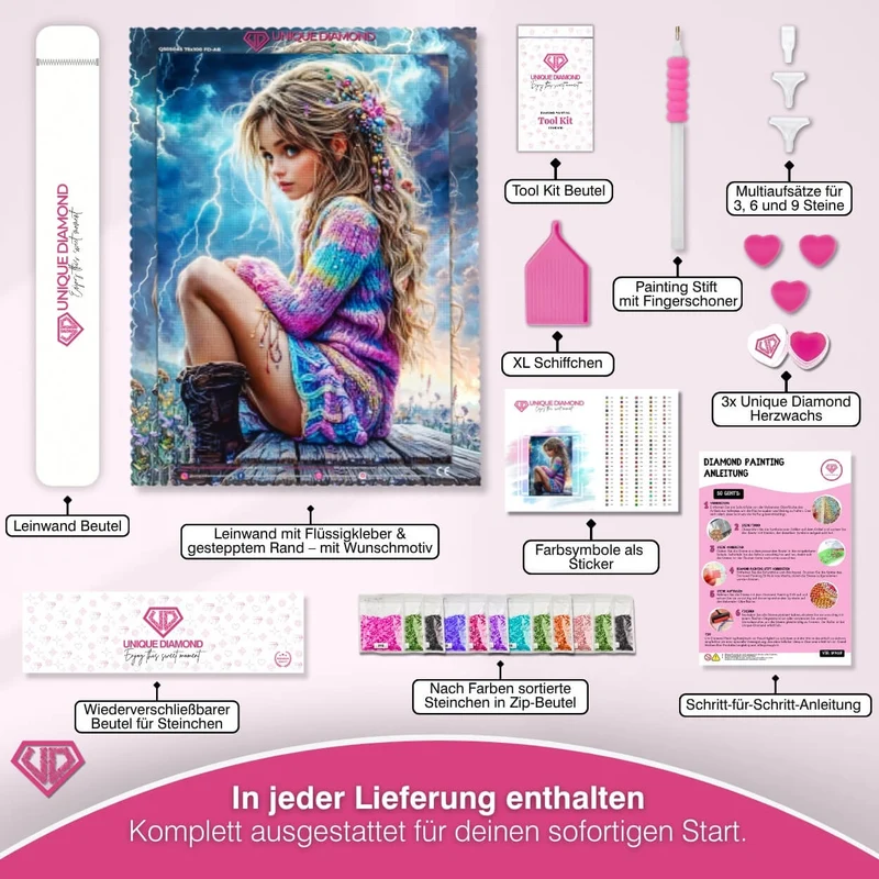 5D Diamond Painting – Pfad der Abendsonne