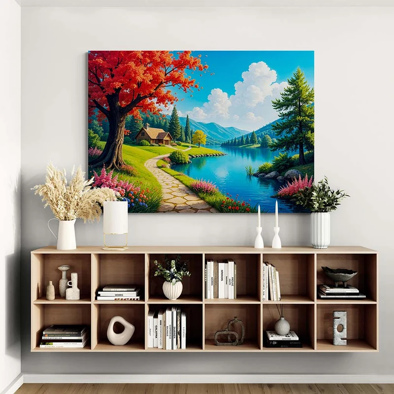 5D Diamond Painting – Herbstidylle am See