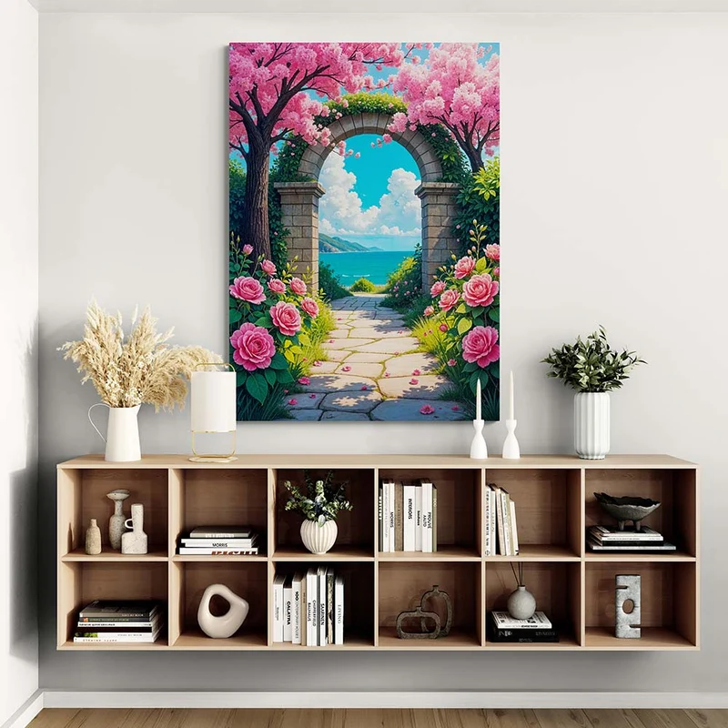 5D Diamond Painting - Tor der Rosen
