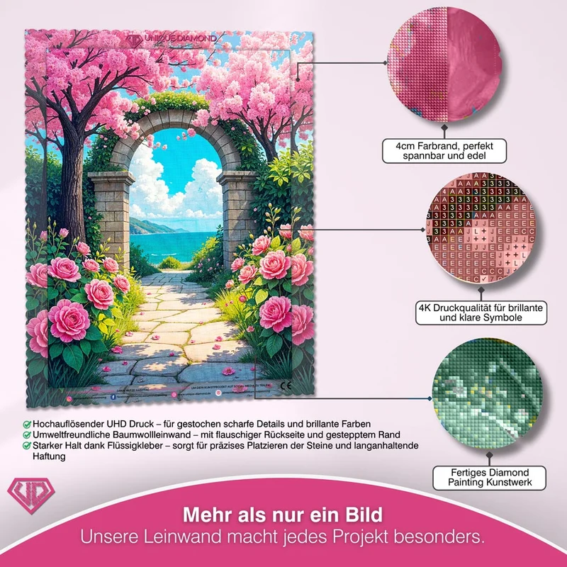 5D Diamond Painting - Tor der Rosen