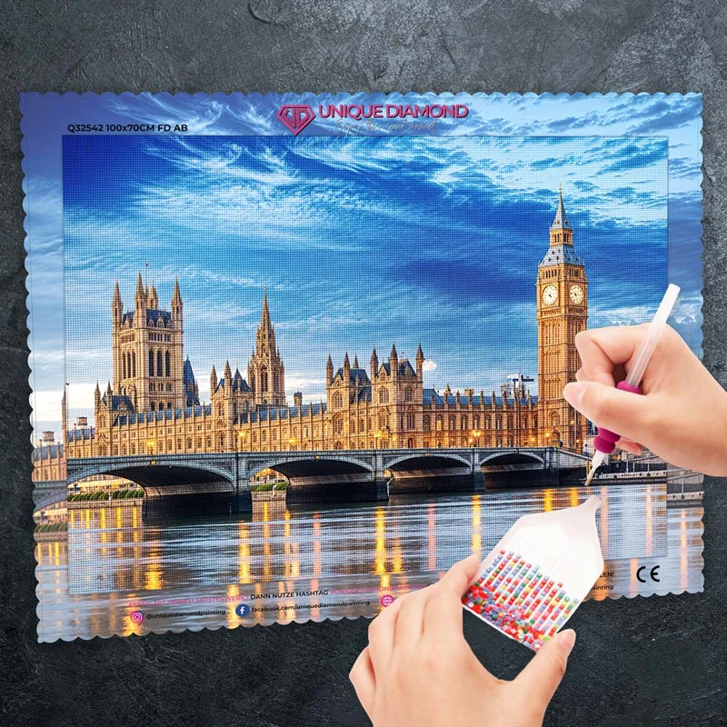 5D Diamond Painting - Aussicht auf Big Ben