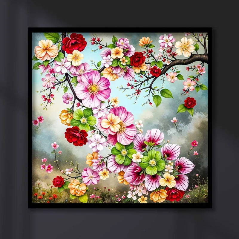 5D Diamond Painting - Blütenzauber des Frühlings
