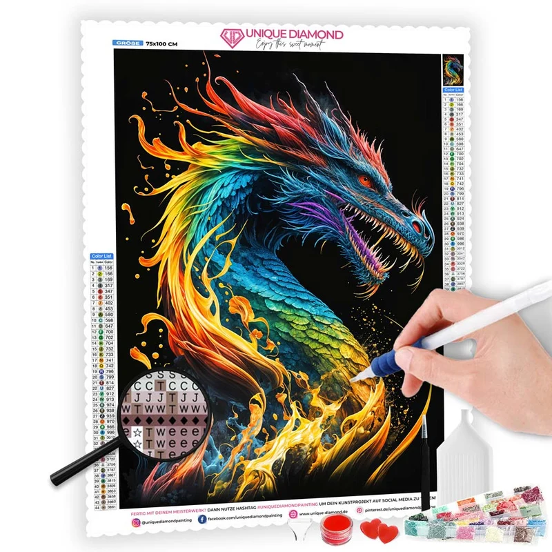 5D Diamond Painting – Dragon