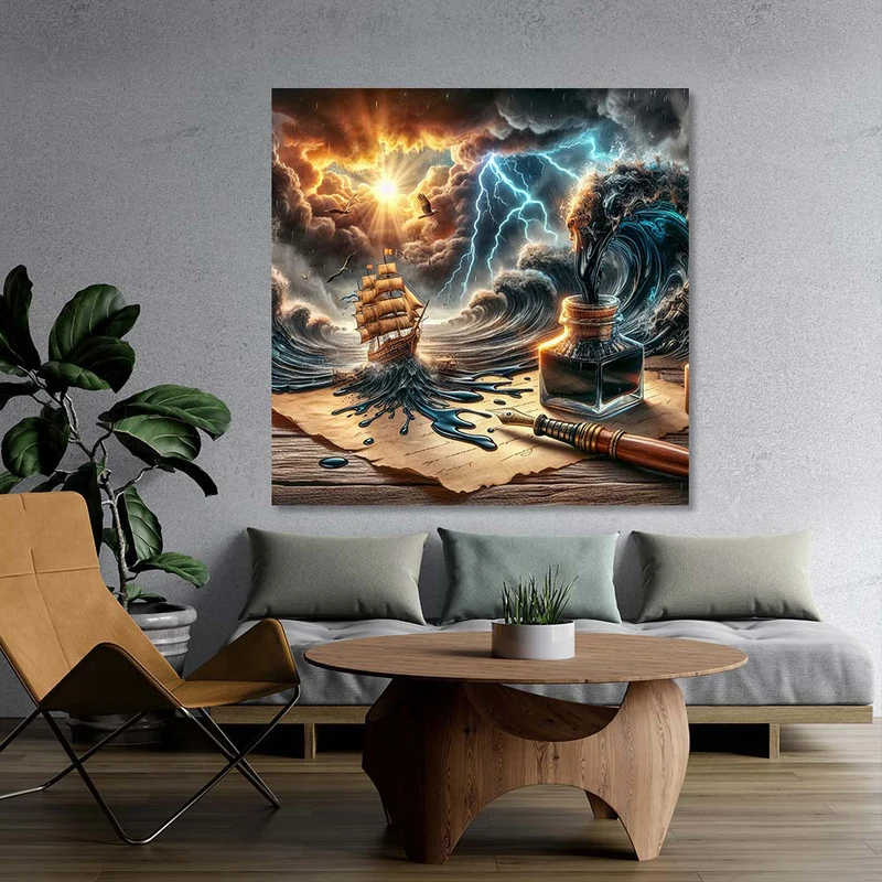 5D Diamond Painting – Der Sturm der Feder