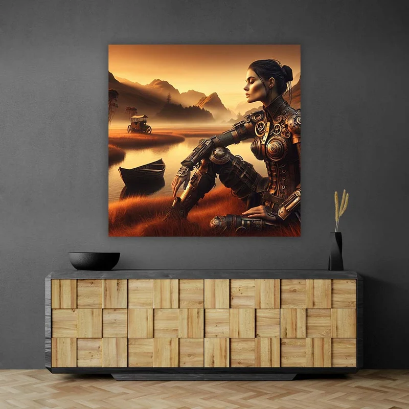 5D Diamond Painting – Die stille Mechanistin, unique-diamond
