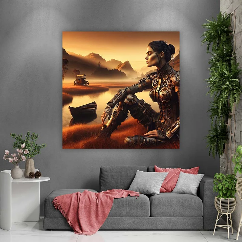 5D Diamond Painting – Die stille Mechanistin, unique-diamond