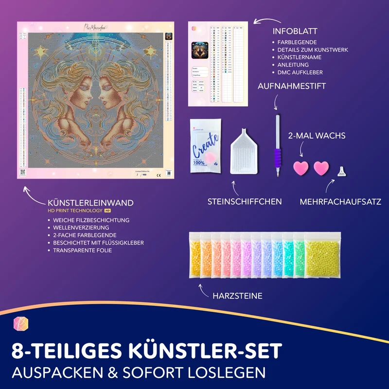 Diamond Painting - Sternzeichen Zwilling "Limited Edition"